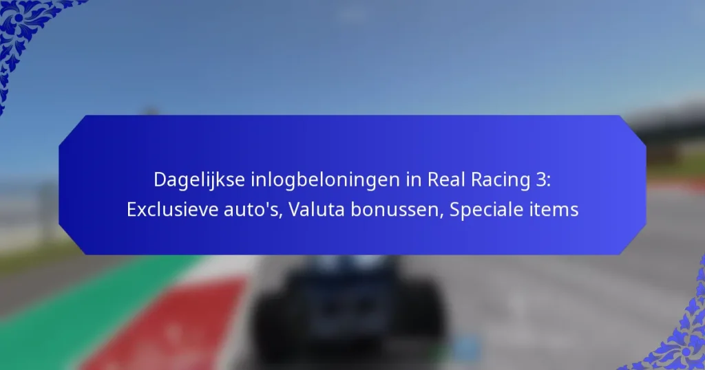 Dagelijkse inlogbeloningen in Real Racing 3: Exclusieve auto’s, Valuta bonussen, Speciale items