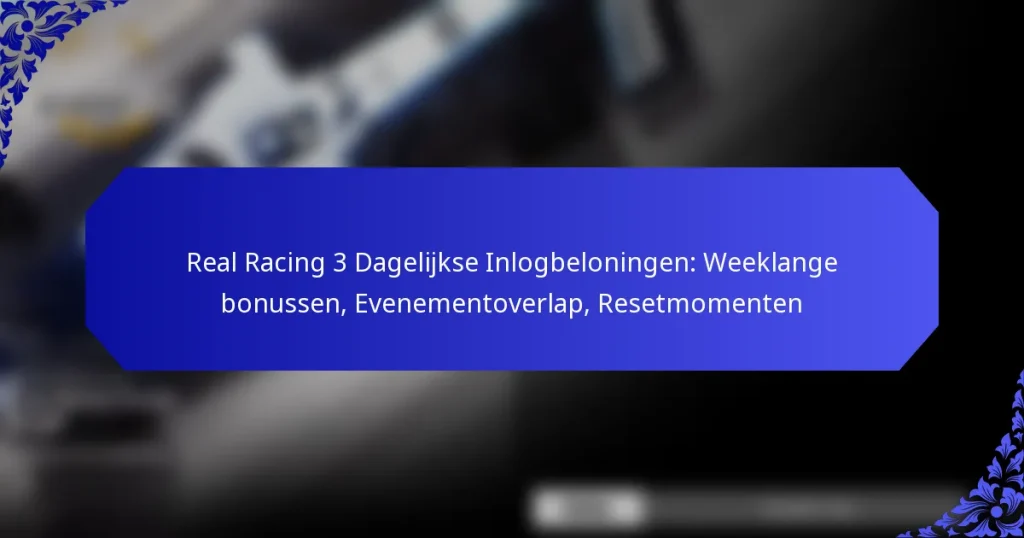 Real Racing 3 Dagelijkse Inlogbeloningen: Weeklange bonussen, Evenementoverlap, Resetmomenten
